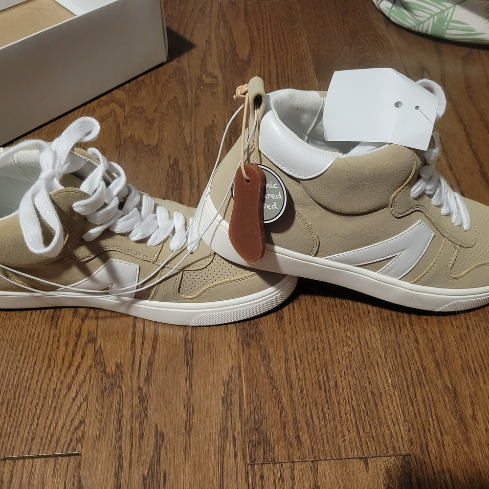 Tan High-Top Sneakers - Picture 3 of 5
